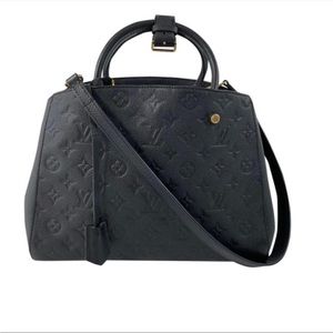 Authentic Louis Vuitton Empreinte Montaigne MM Black